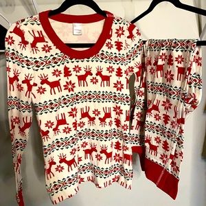 Hanna Andersson Christmas Pajamas / Adult: S / Color: Red and Cream